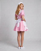 Women Playful Costume Set with Ruffle Details and Accessories Fashion Glam