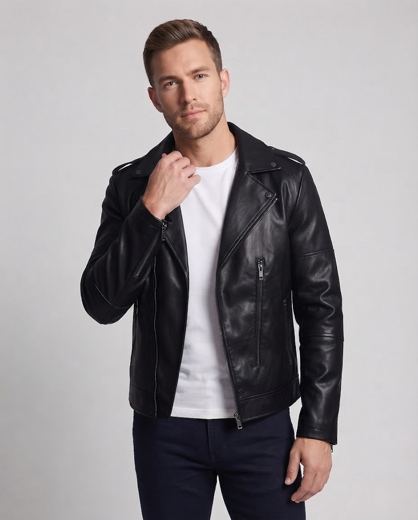 Men's Fashion Biker Jacket Fashion Glam