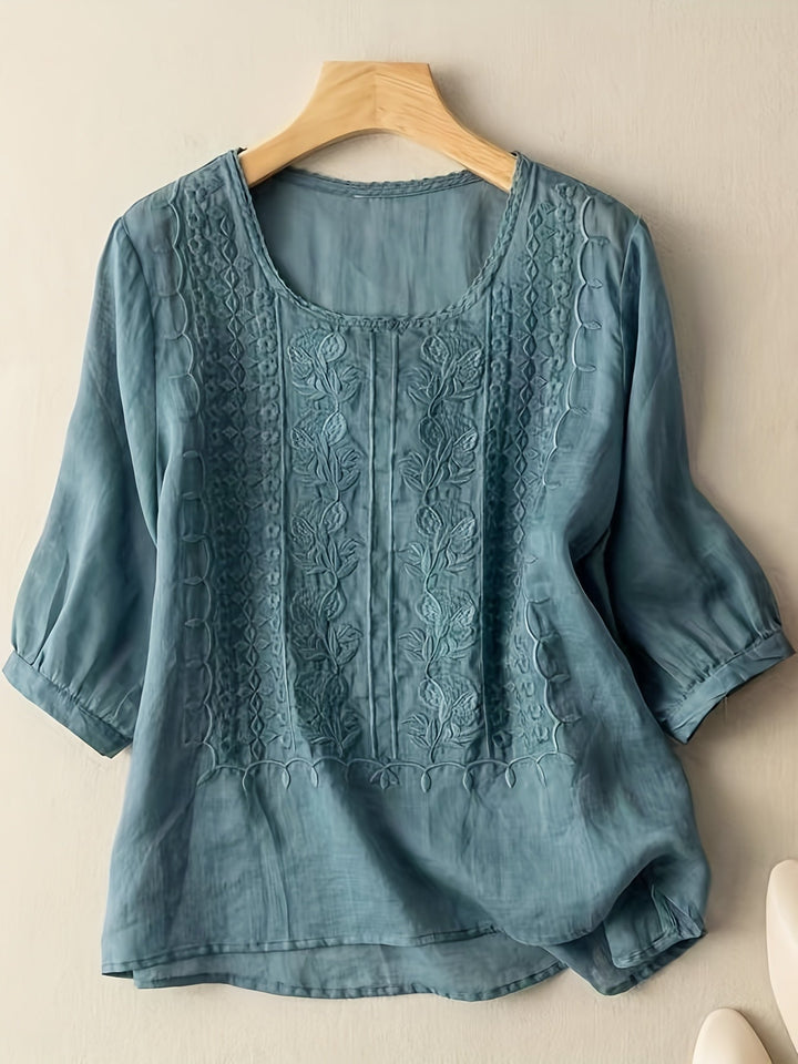 ELENA – BOHO EMBROIDERED BLOUSE EFFORTLESS CHARM WITH EVERY WEAR