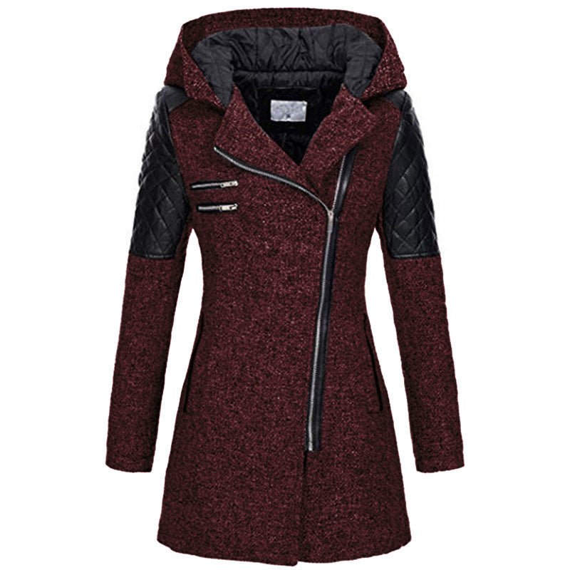 Zoë™ – Stylish Slant-Zip Winter Jacket