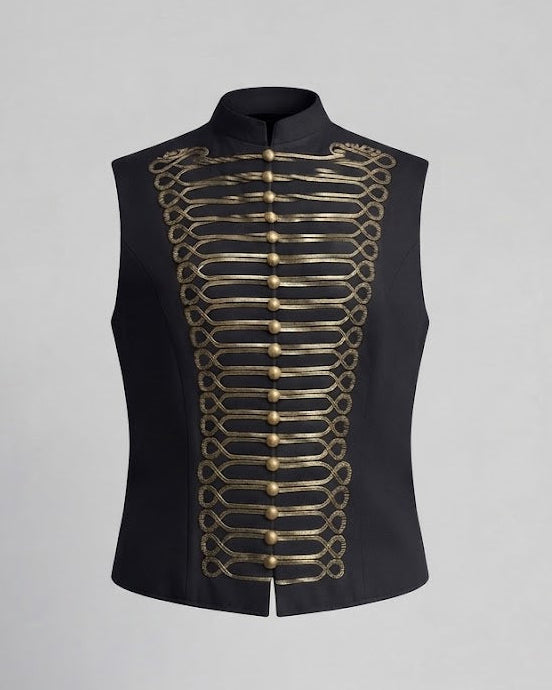 Ladies Evening Vest in Military Style Fashion Glam