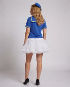 Women's costume in nostalgic schoolgirl style with flared tulle skirt Fashion Glam