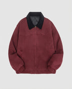 Men's padded canvas bomber jacket with teddy collar and thermal lining Fashion Glam