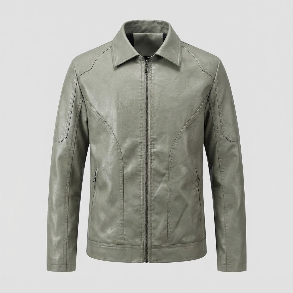 Men's modern faux leather jacket Fashion Glam