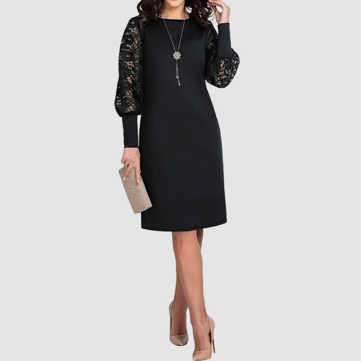 Dolly™ Elegant Floral Lace-Trimmed Dress
