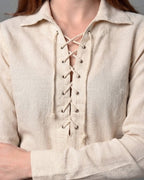 Women's casual long sleeve with drawstring Fashion Glam