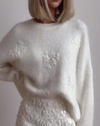 Fashion Glam | Casual Round Neck Long Sleeve Plain