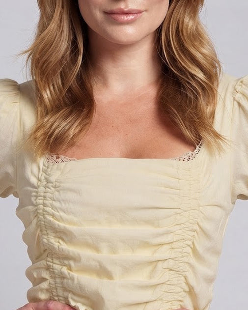 Women’s dress with ruffles and lace trim Fashion Glam