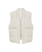 Women's nan packable lightweight quilted vest with ergonomic shoulder fit and concealed two-way zipper