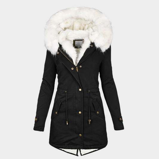 NADINE - JACKET WITH FUR COLLAR