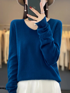 Fashion Glam | Cashmere Pullover Women Elegant V-neck, Soft & Comfortable