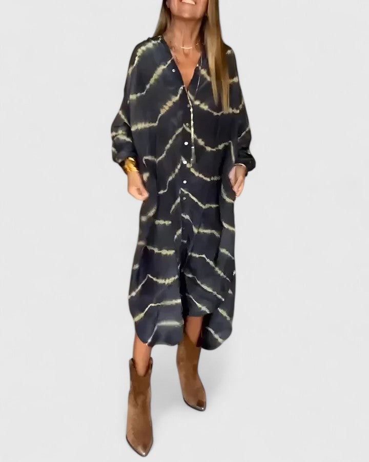 MARIBEL – RELAXED TIE-DYE SHIRT DRESS