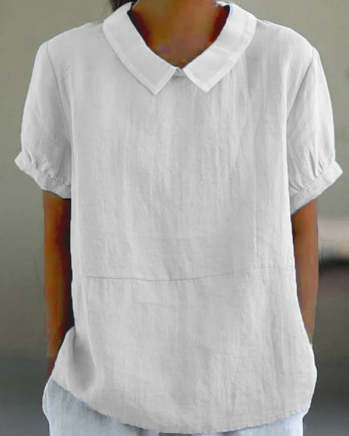Beatrix  Retro Floral Cotton-Linen Shirt