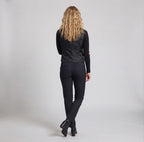 Women Elegant Velvet Waistcoat with Floral Patterns and Double Button Placket Fashion Glam