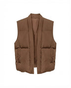 Women's nan packable lightweight quilted vest with ergonomic shoulder fit and concealed two-way zipper