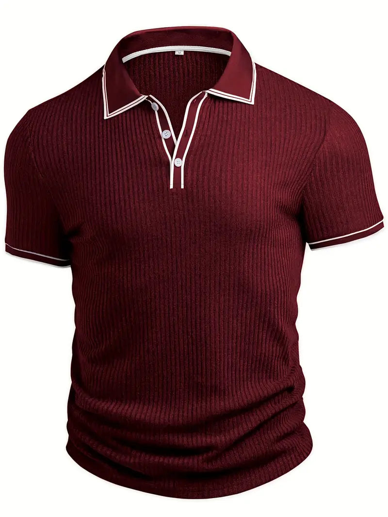 JASON – MODERN RIBBED POLO SHIRT