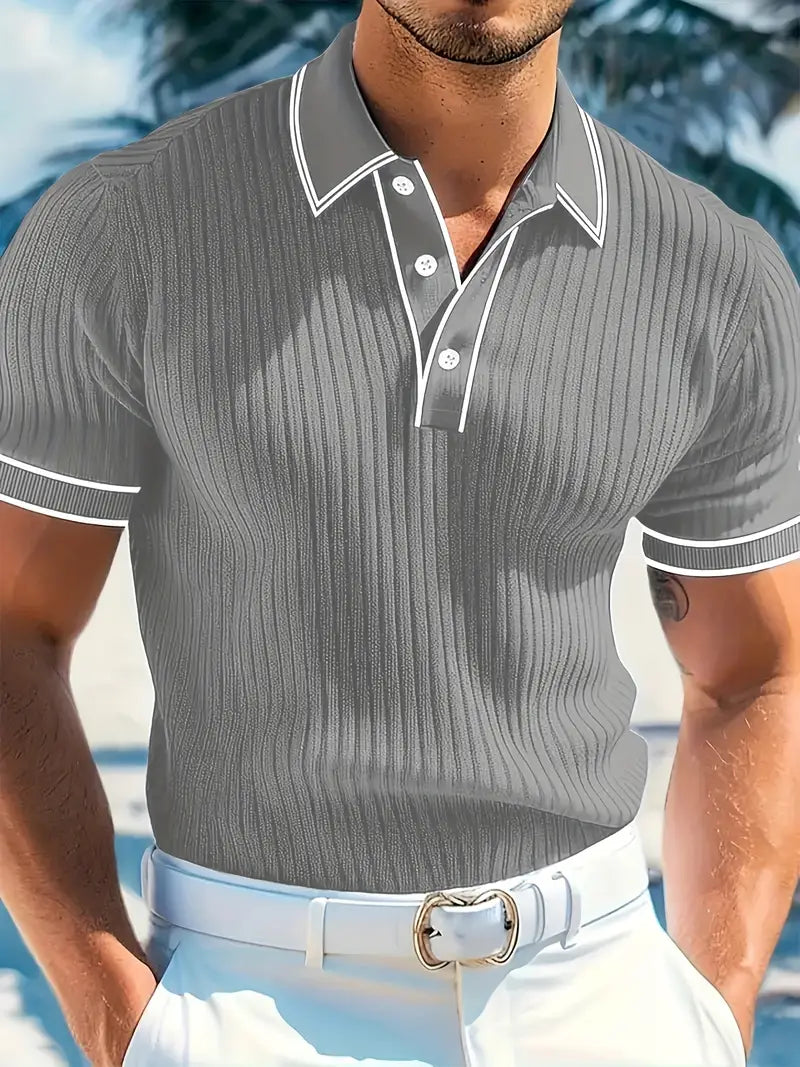 JASON – MODERN RIBBED POLO SHIRT
