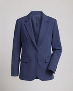 Women's Oversized Blazer with emphasized shoulder, two-button closure and applied flap pockets Fashion Glam
