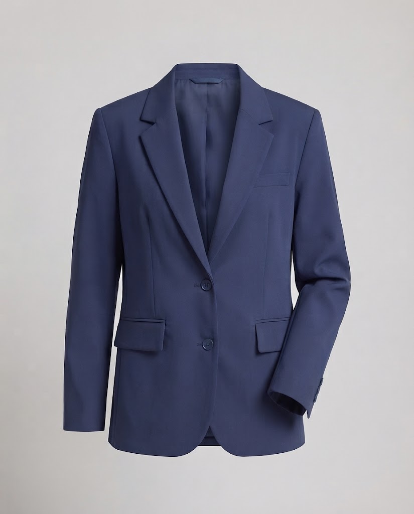Women's Oversized Blazer with emphasized shoulder, two-button closure and applied flap pockets Fashion Glam