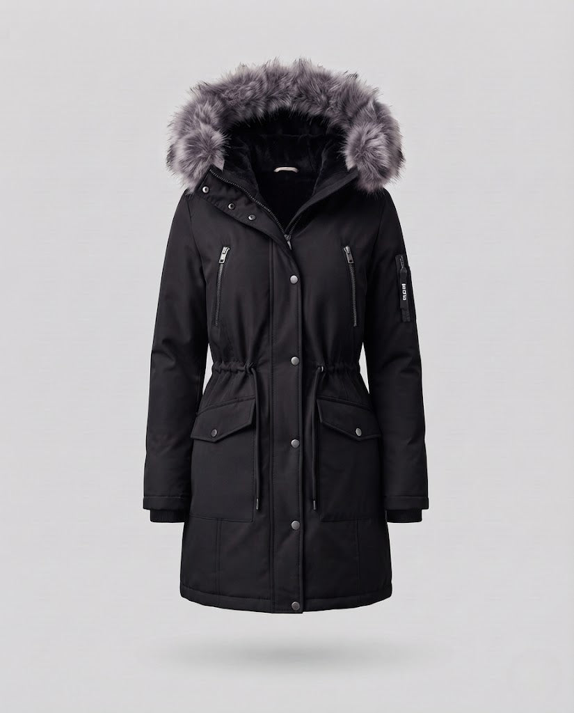 Men's Warm Lined Winter Parka with Removable Hood Fashion Glam
