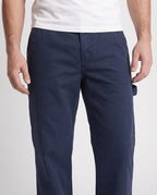 Men's Floor-Length Oversized Twill Pants with Wide Legs, Utility Side Pockets and Elastic Drawstring Waist Fashion Glam