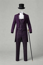 Men's elegant tailcoat with intricate decorations and double button placket Fashion Glam
