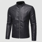 Men's Fashion Faux Leather Jacket with Stand-Up Collar Fashion Glam 1788321813