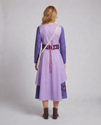 Women traditional long sleeve dress with detailed fabric design Fashion Glam