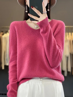 Fashion Glam | Cashmere Pullover Women Elegant V-neck, Soft & Comfortable