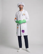 Men's Scientist Costume with Colorful Colors and Accessories Fashion Glam