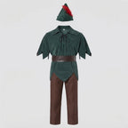 Men's Peter Pan Costume with Hip Belt and Characteristic Hat Fashion Glam
