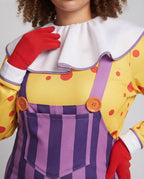 Ladies Clown Costume with elastic suspenders and detachable collar Fashion Glam