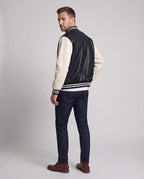 Men's Elegant Bomber Jacket with Embroidered Design Fashion Glam