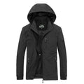 Men's Breathable Softshell Hybrid Jacket with Hood, Micro Fleece Lining and Zipper Chest Pocket Fashion Glam