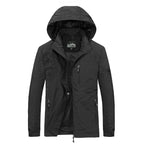 Men's Breathable Softshell Hybrid Jacket with Hood, Micro Fleece Lining and Zipper Chest Pocket Fashion Glam