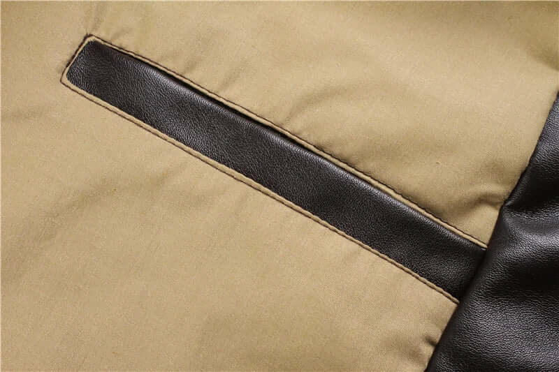 Fashion Glam | Men's Leather Jacket with Practical Pockets