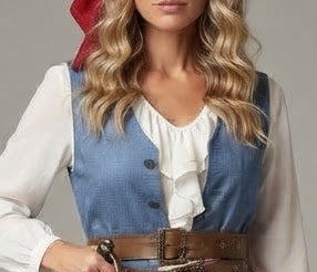 Women's Pirate Costume with Detail Embellishments Fashion Glam