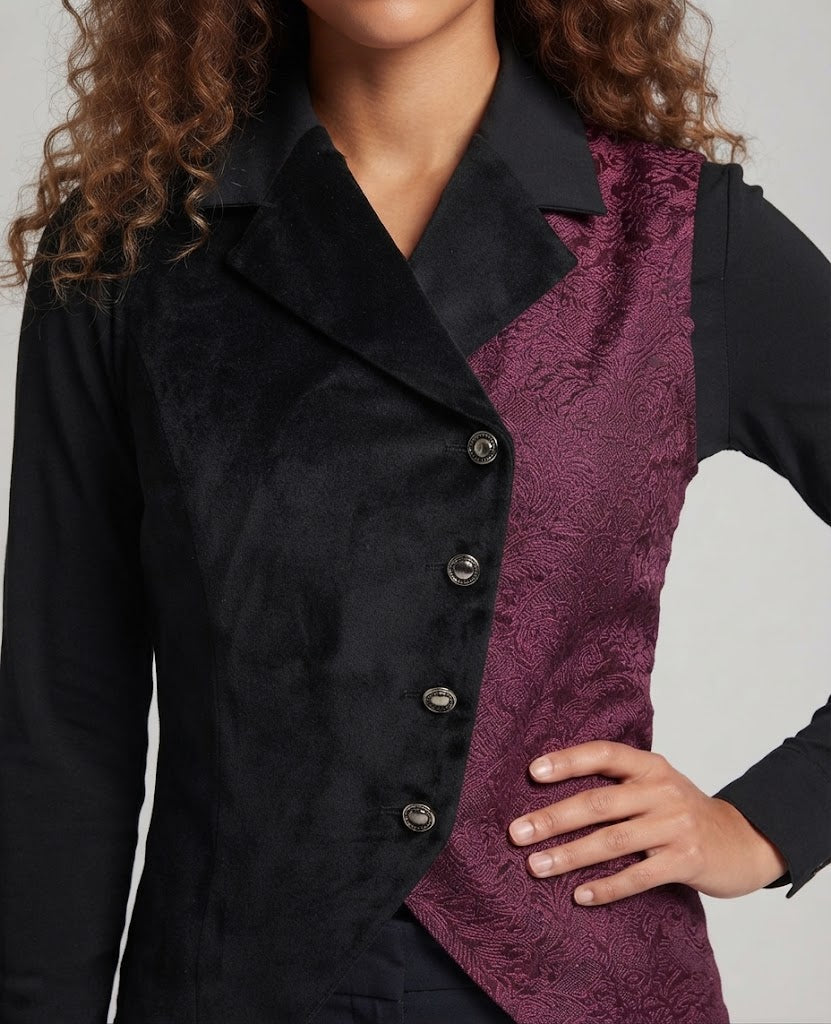Ladies elegant vest with intricate pattern and modern cut Fashion Glam