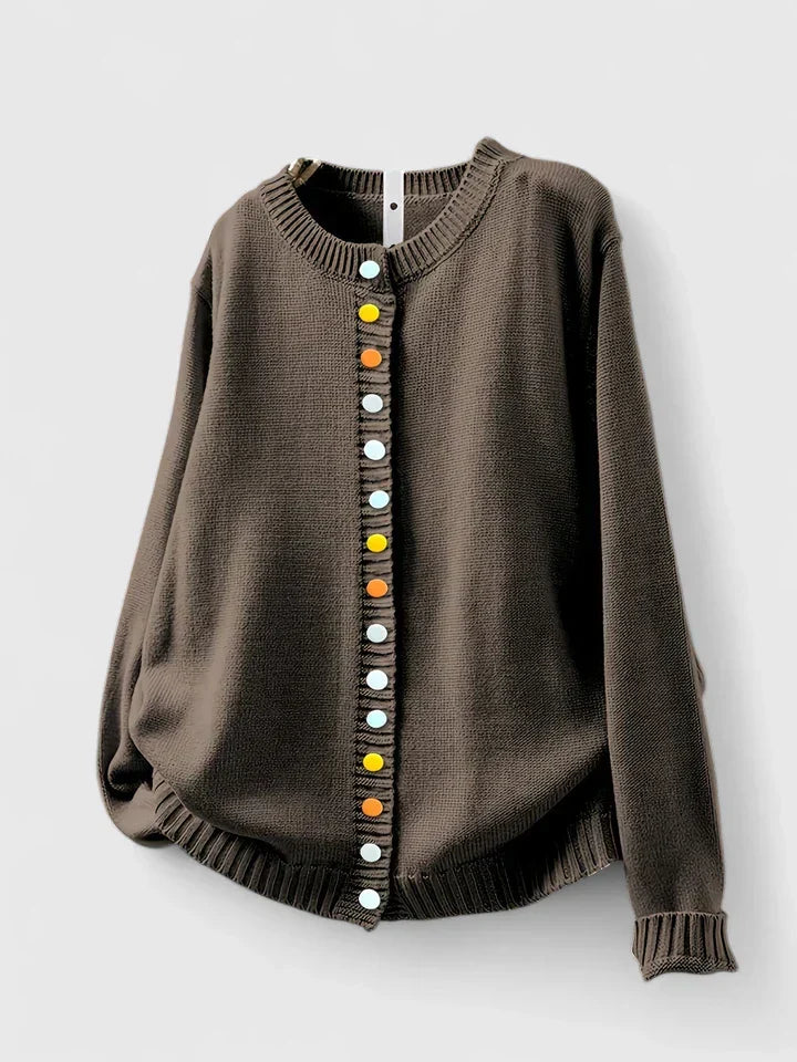 SAMANTHA – PLAYFUL CHARM BUTTON CARDIGAN