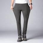 Women's Slim-Fit Stretch Trekking Pants with Pre-shaped Knees and Elastic Comfort Waistband Fashion Glam