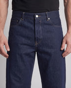 Men's Extra Wide Low-Slung Rigid Denim Jeans with Straight Palazzo Leg Fashion Glam