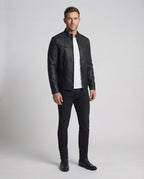 Men's fashionable biker jacket with quilted details Fashion Glam