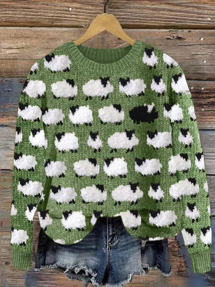 EMILIA – FESTIVE TREE KNIT SWEATER