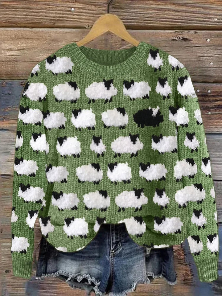 EMILIA – FESTIVE TREE KNIT SWEATER
