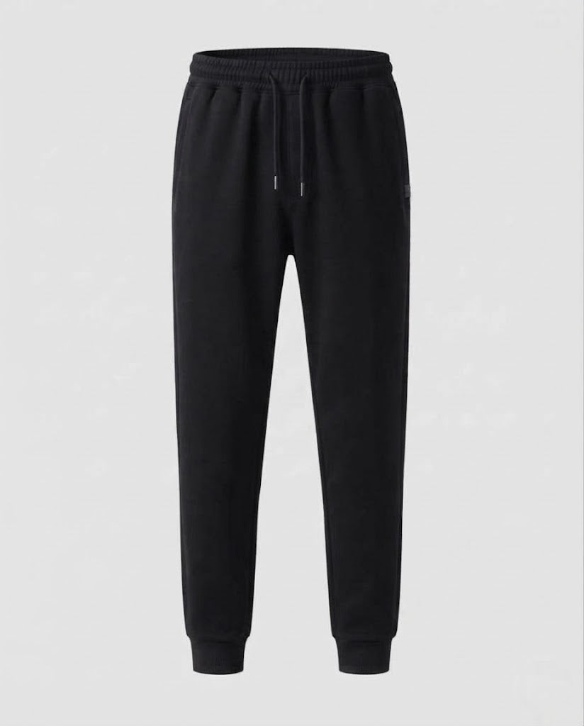 Men's Thermo-Fleece Jogging Pants with Elastic Waistband and Cuffs Fashion Glam