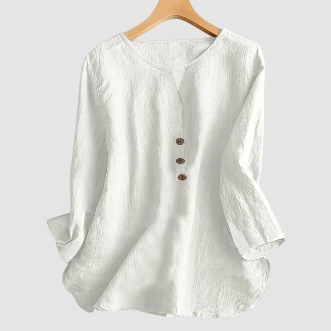 Melisa™ Casual Cotton & Linen Blouse