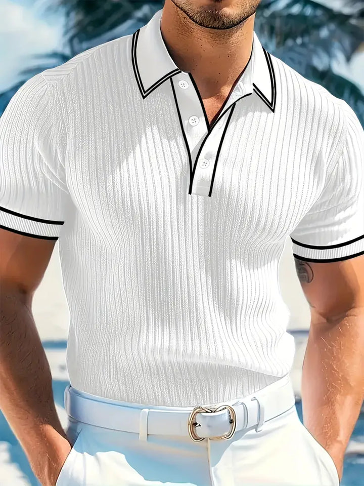 JASON – MODERN RIBBED POLO SHIRT