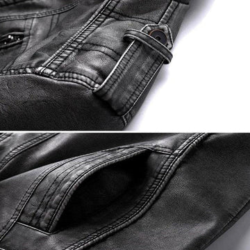 Fashion Glam | Men's Leather Jacket Black made of real leather