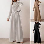 Fashion Glam | Long Sleeve And Wide Leg Pants For Women