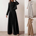 Fashion Glam | Long Sleeve And Wide Leg Pants For Women